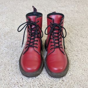 Aldo Castlebara Lace Up Leather Combat Boots